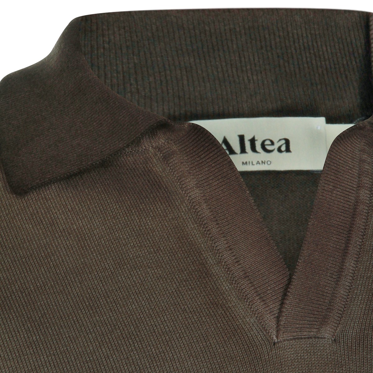 BROWN COTTON POLO SHIRT