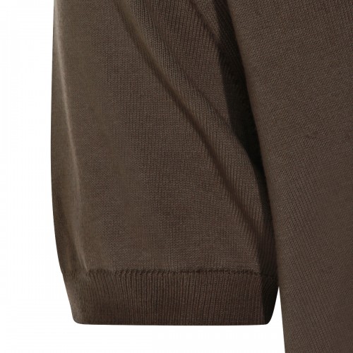 BROWN COTTON POLO SHIRT