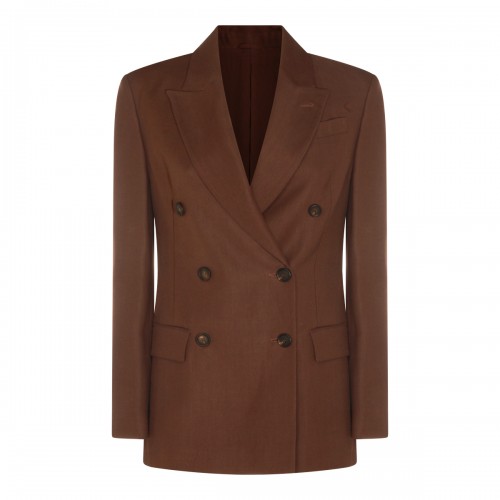 BROWN VISCOSE BLAZER