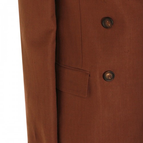 BROWN VISCOSE BLAZER
