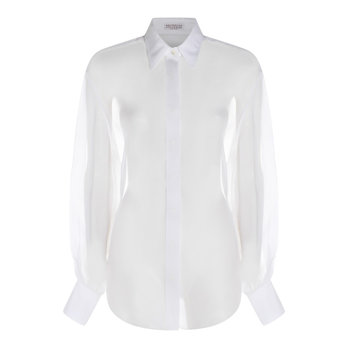 WHITE SILK SHIRT