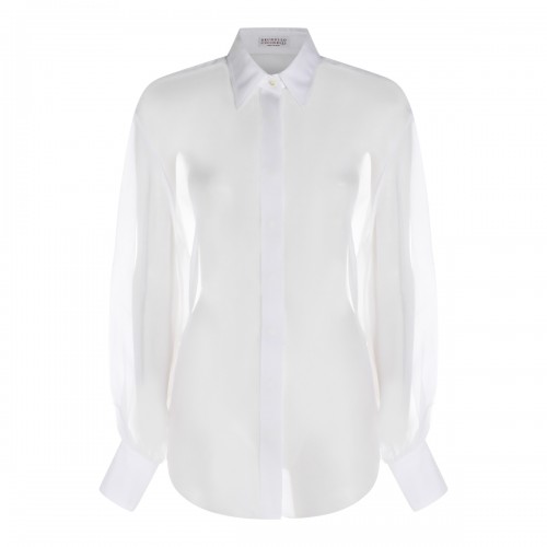 WHITE SILK SHIRT