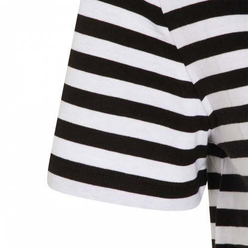 WHITE AND BLACK COTTON T-SHIRT