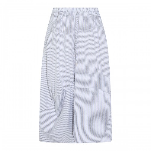 BLUE AND BROWN COTTON SKIRT