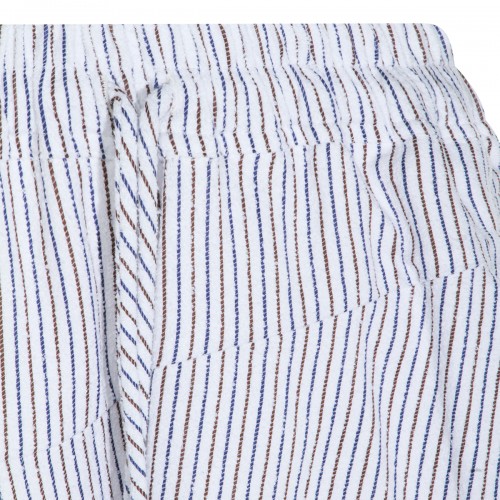 BLUE AND BROWN COTTON SKIRT