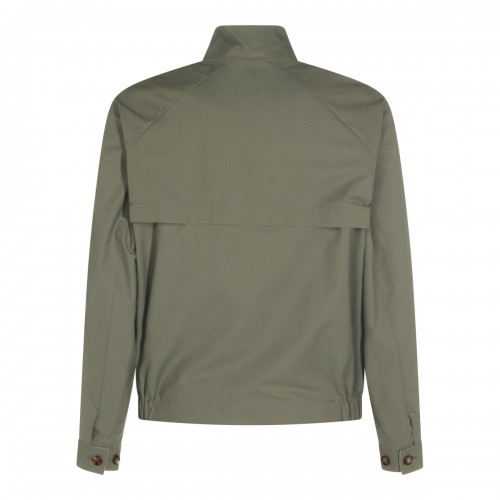 GREEN COTTON CASUAL JACKET