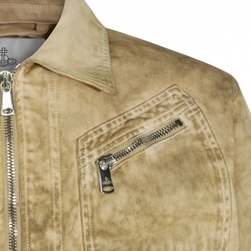 GREEN COTTON CASUAL JACKET