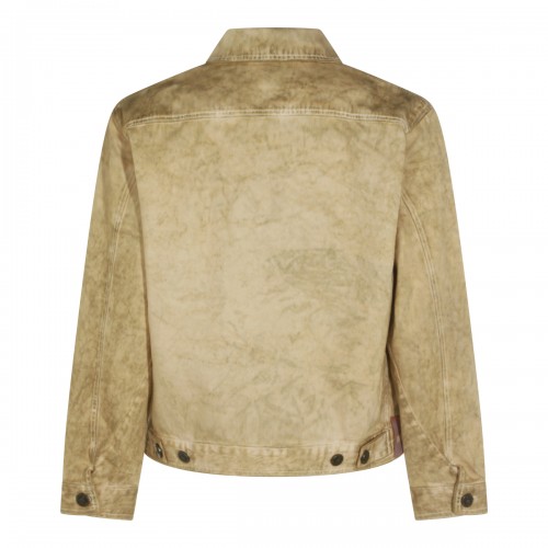 GREEN COTTON CASUAL JACKET