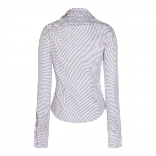 BLUE AND BROWN COTTON SHIRT