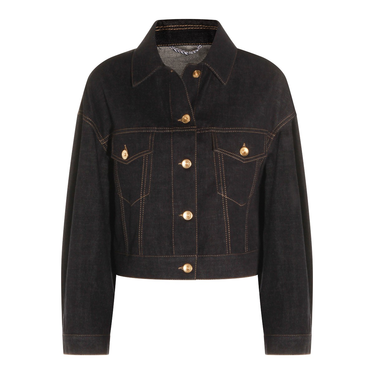 DARK BLUE COTTON DENIM JACKET