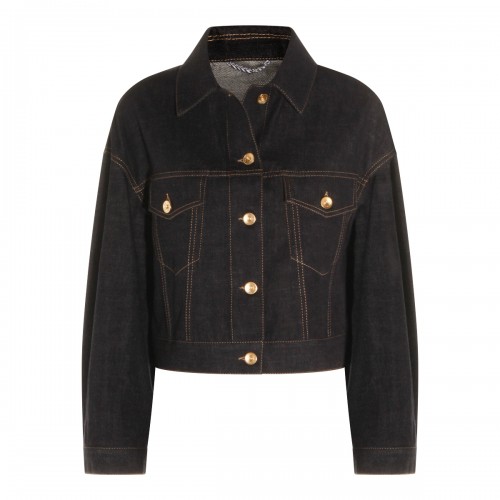 DARK BLUE COTTON DENIM JACKET