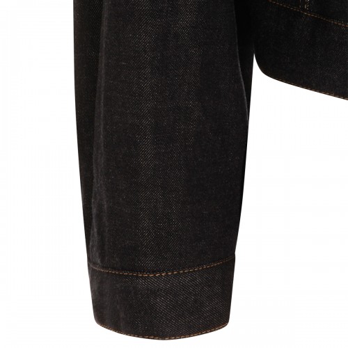 DARK BLUE COTTON DENIM JACKET