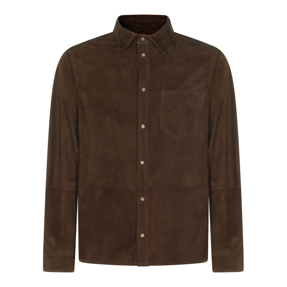 BROWN LEATHER SHIRT
