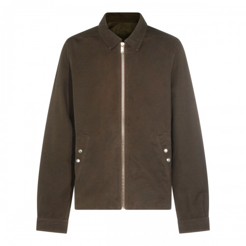 BROWN ZIPFRONT CASUAL JACKET