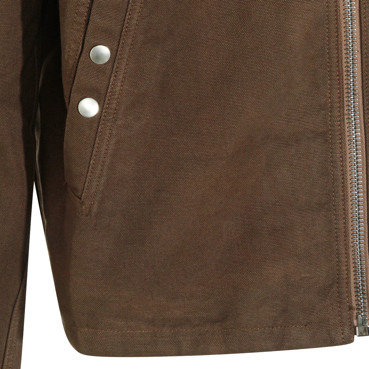 BROWN ZIPFRONT CASUAL JACKET