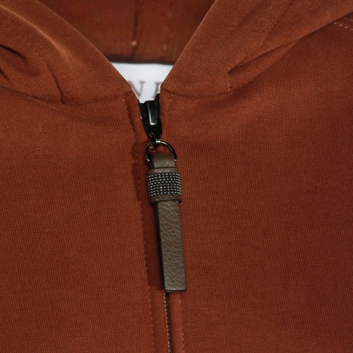 BROWN COTTON SWEATSHIRT