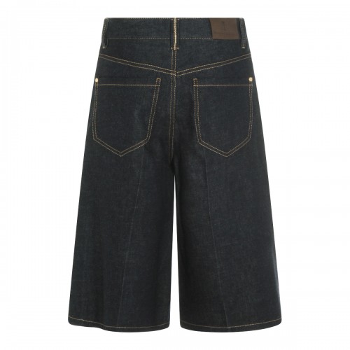DARK BLUE COTTON SHORTS
