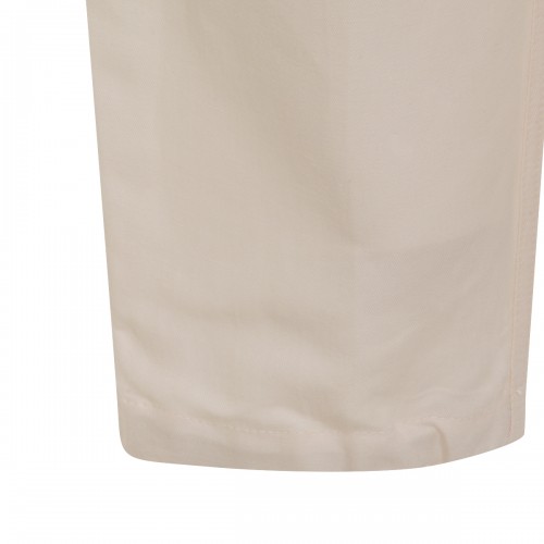 CREAM LINEN COTTON BLEND PANT