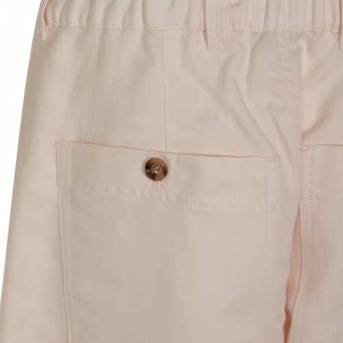 CREAM LINEN COTTON BLEND PANT