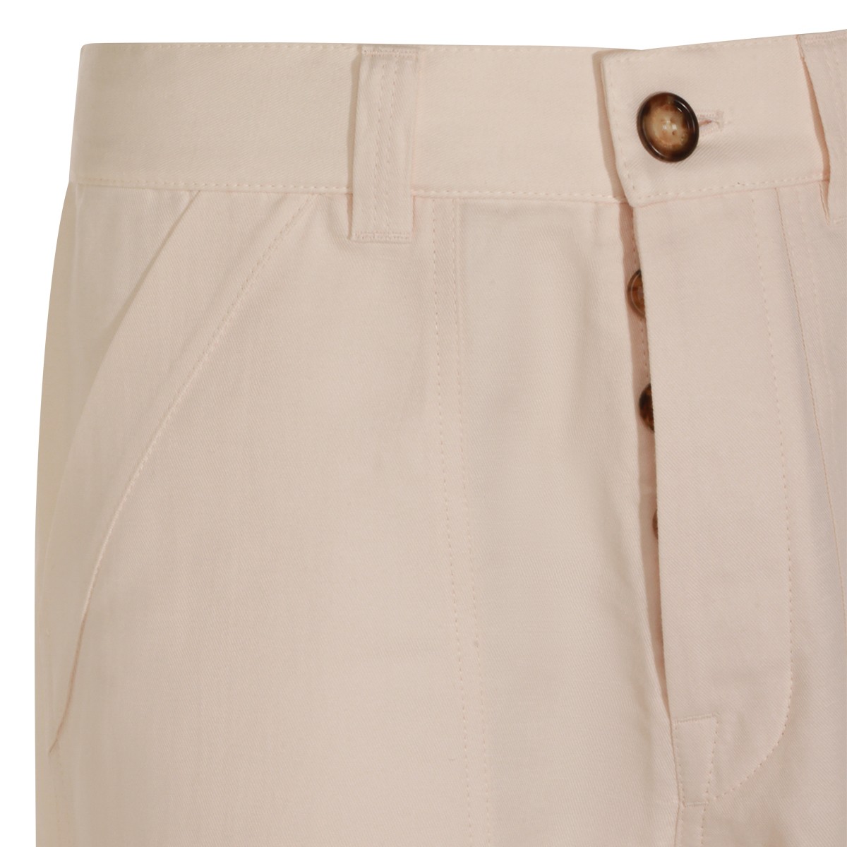 CREAM LINEN COTTON BLEND PANT