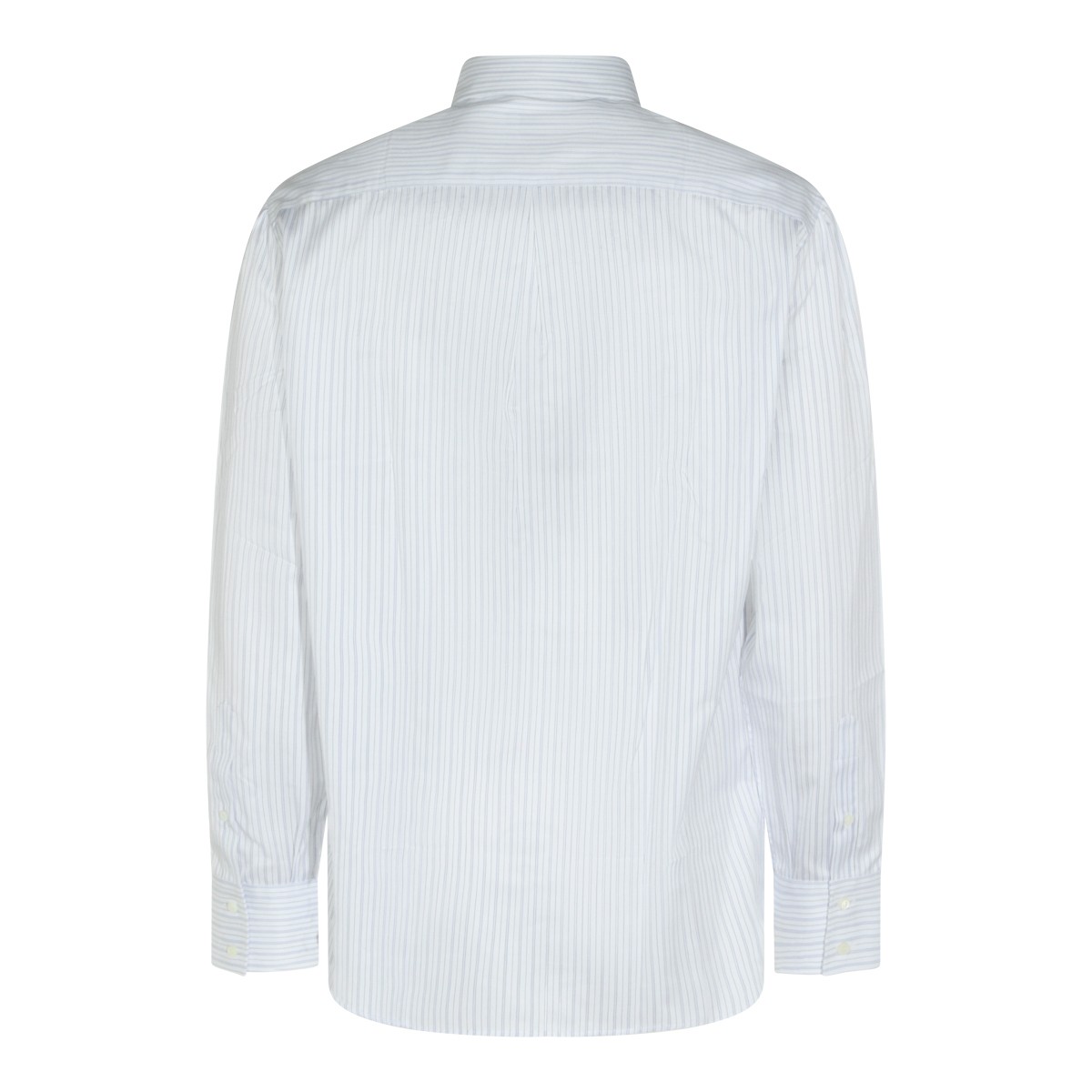 WHITE AND LIGHT BLUE COTTON SHIRT