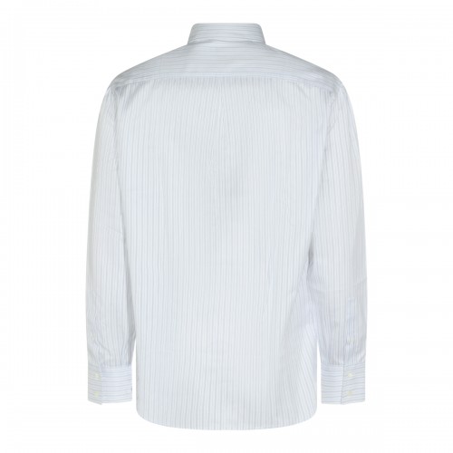 WHITE AND LIGHT BLUE COTTON SHIRT