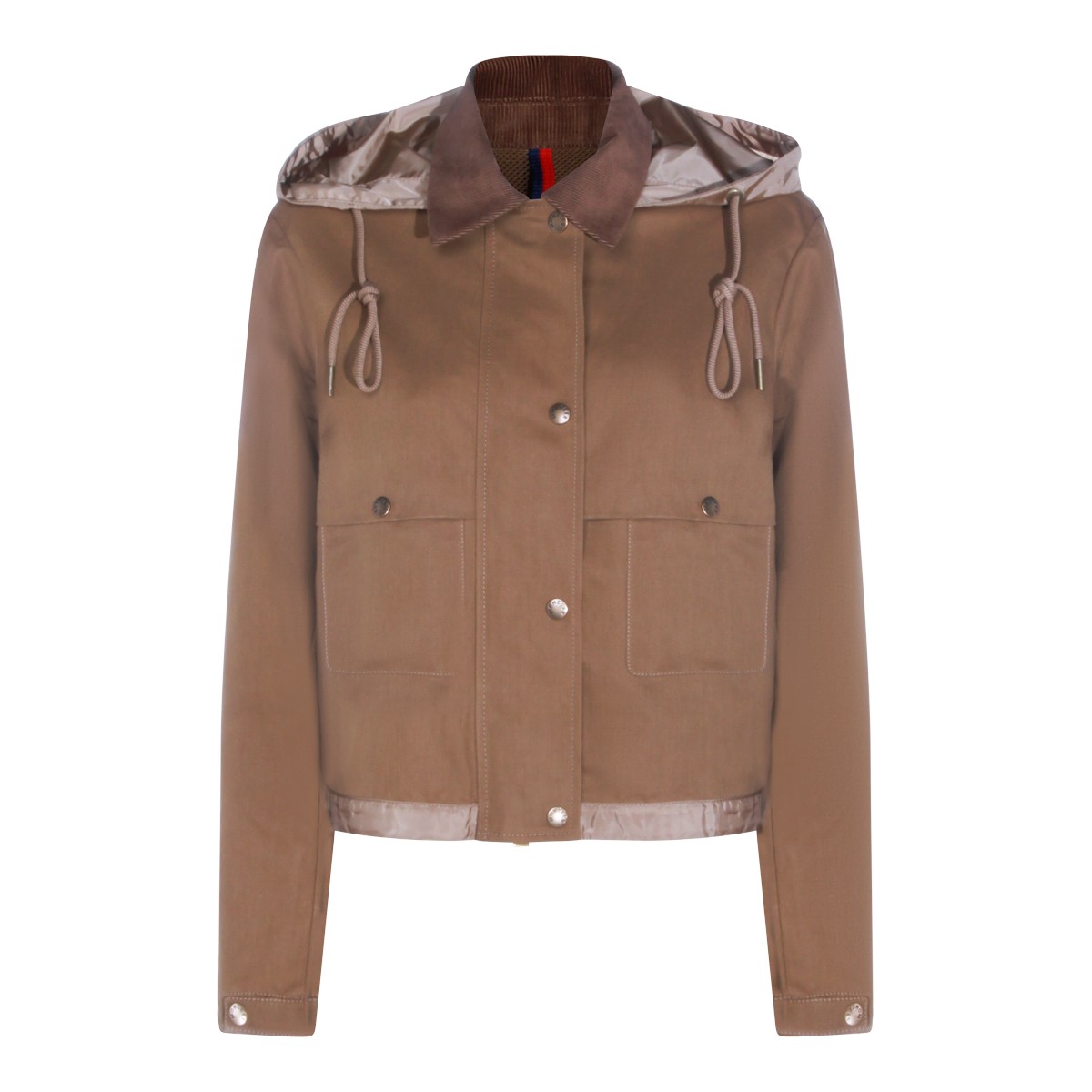 BROWN COTTON ACONITUM CASUAL JACKET