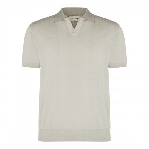 LIGHT BEIGE COTTON POLO SHIRT