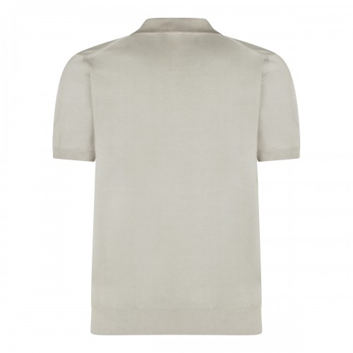 LIGHT BEIGE COTTON POLO SHIRT
