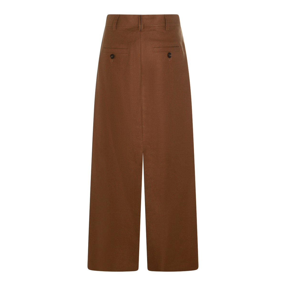 BROWN LINEN SKIRT
