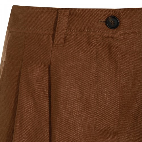BROWN LINEN SKIRT