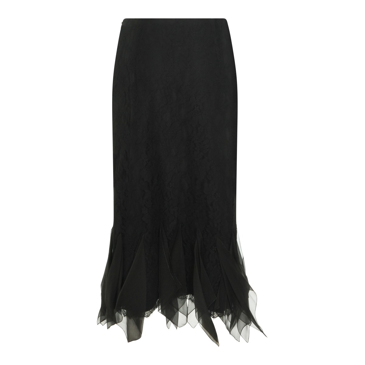 BLACK SILK SKIRT