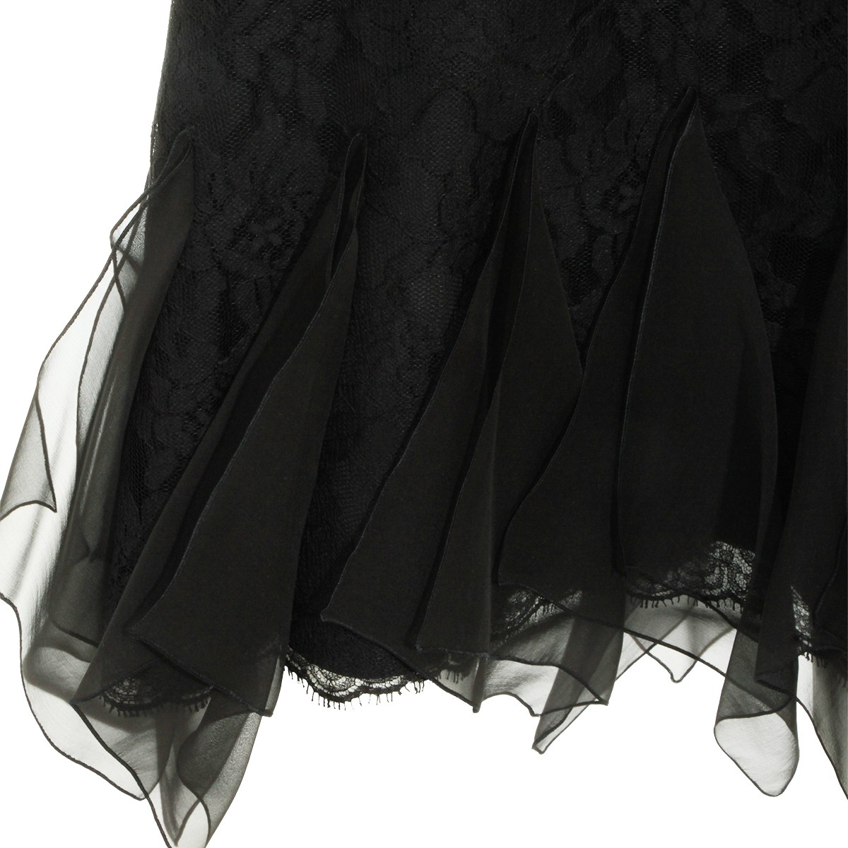 BLACK SILK SKIRT