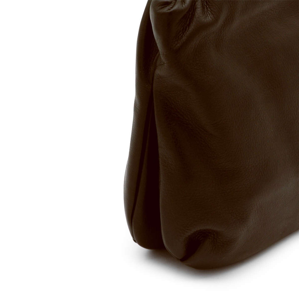 BROWN LEATHER BOURSE CROSSBODY BAG