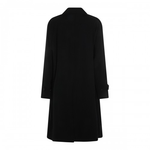 BLACK WOOL DAYTON TRENCH COAT 2