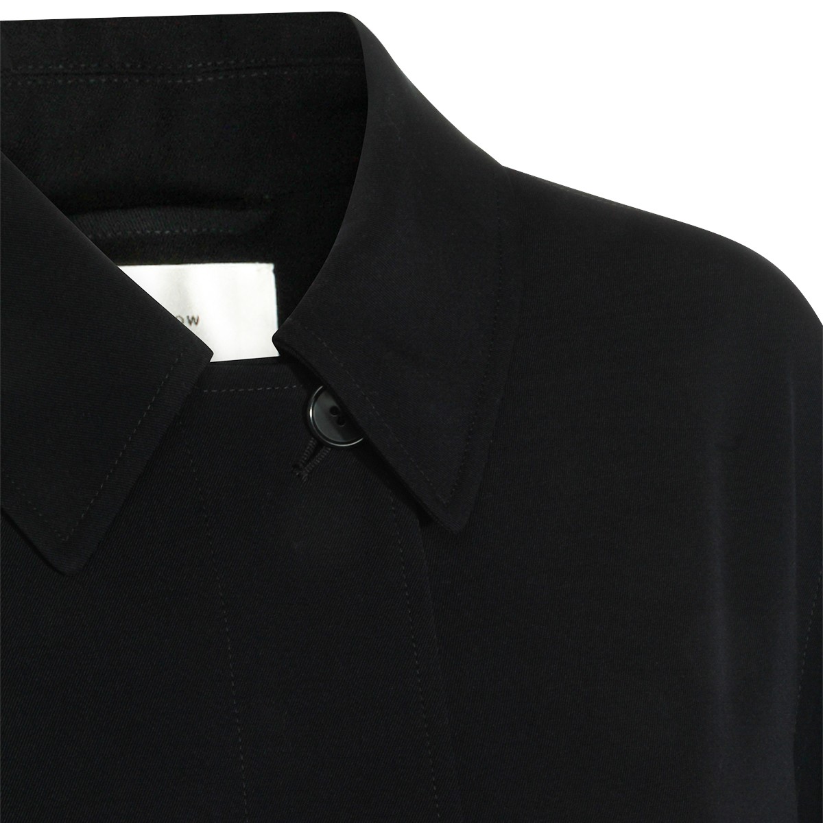 BLACK WOOL DAYTON TRENCH COAT