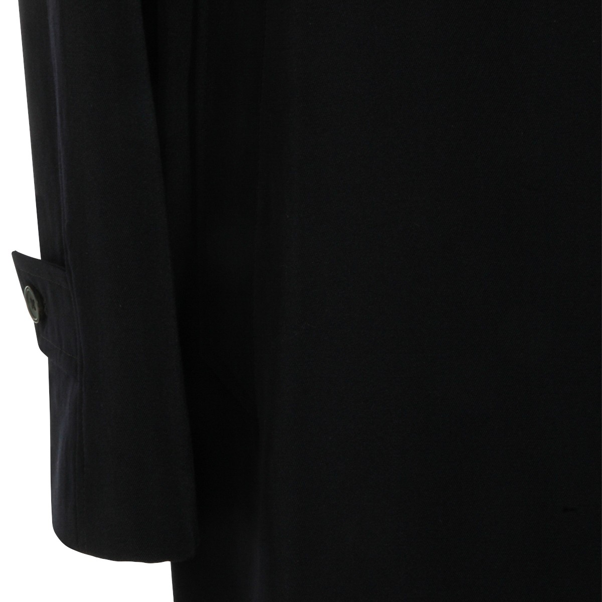 BLACK WOOL DAYTON TRENCH COAT