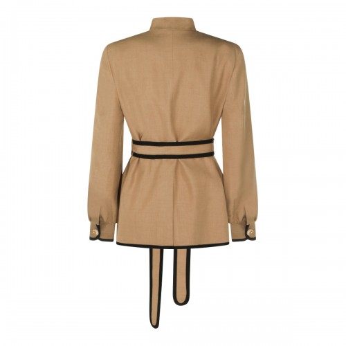 BEIGE VISCOSE CASUAL JACKET 2