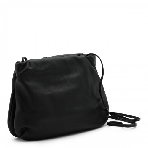 BLACK LEATHER CROSSBODY BAG