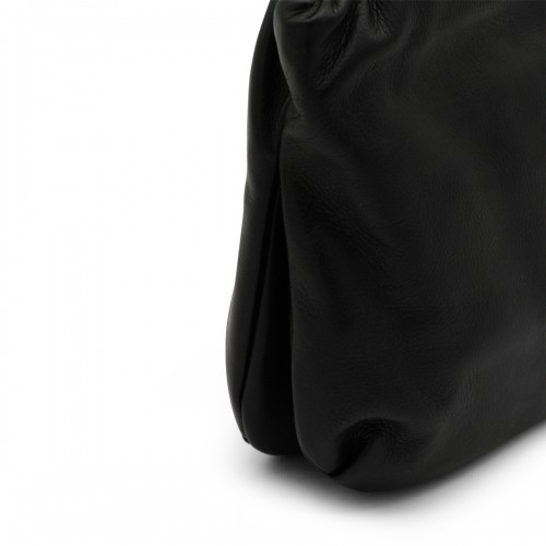 BLACK LEATHER CROSSBODY BAG