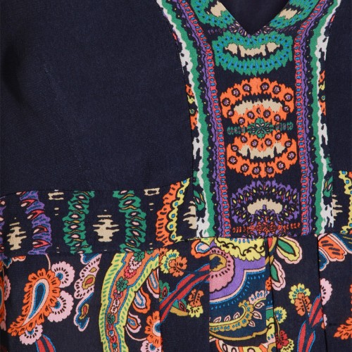 MULTICOLOR VISCOSE DRESS