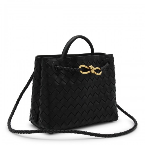 BLACK LEATHER ANDIAMO SMALL BAG