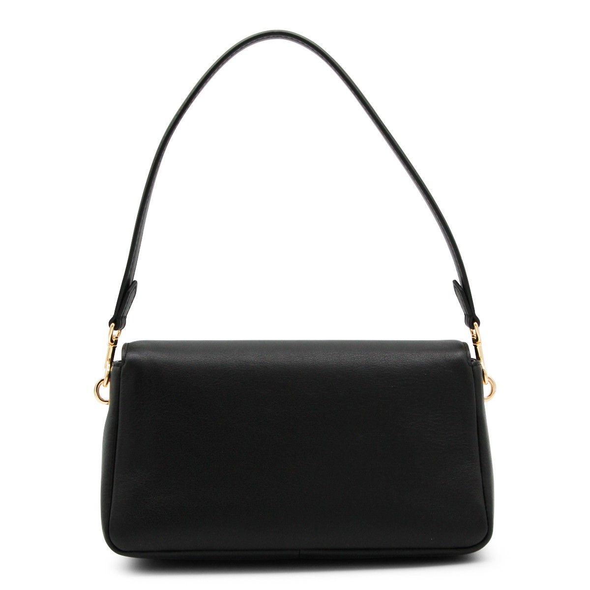 BLACK LEATHER SHOULDER BAG