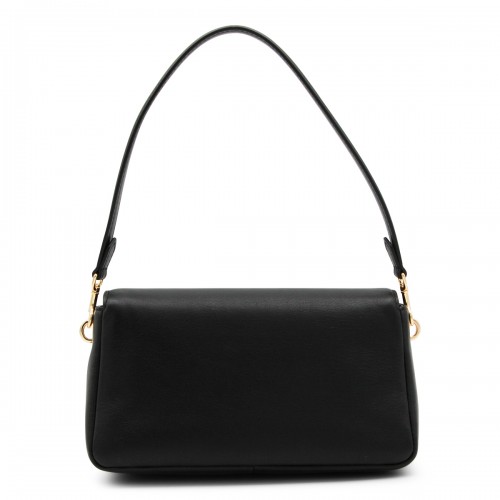 BLACK LEATHER SHOULDER BAG