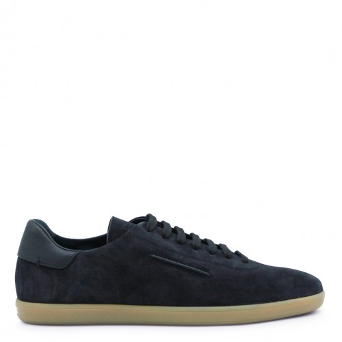 NAVY LEATHER SNEAKERS