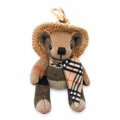 BEIGE WOOL TEDDY KEY RING