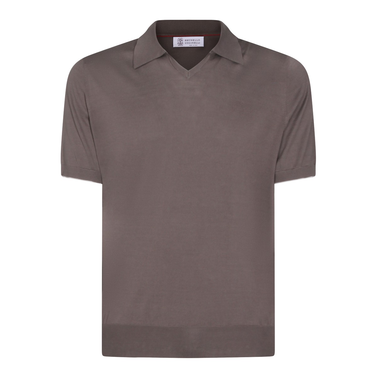 BROWN COTTON POLO SHIRT