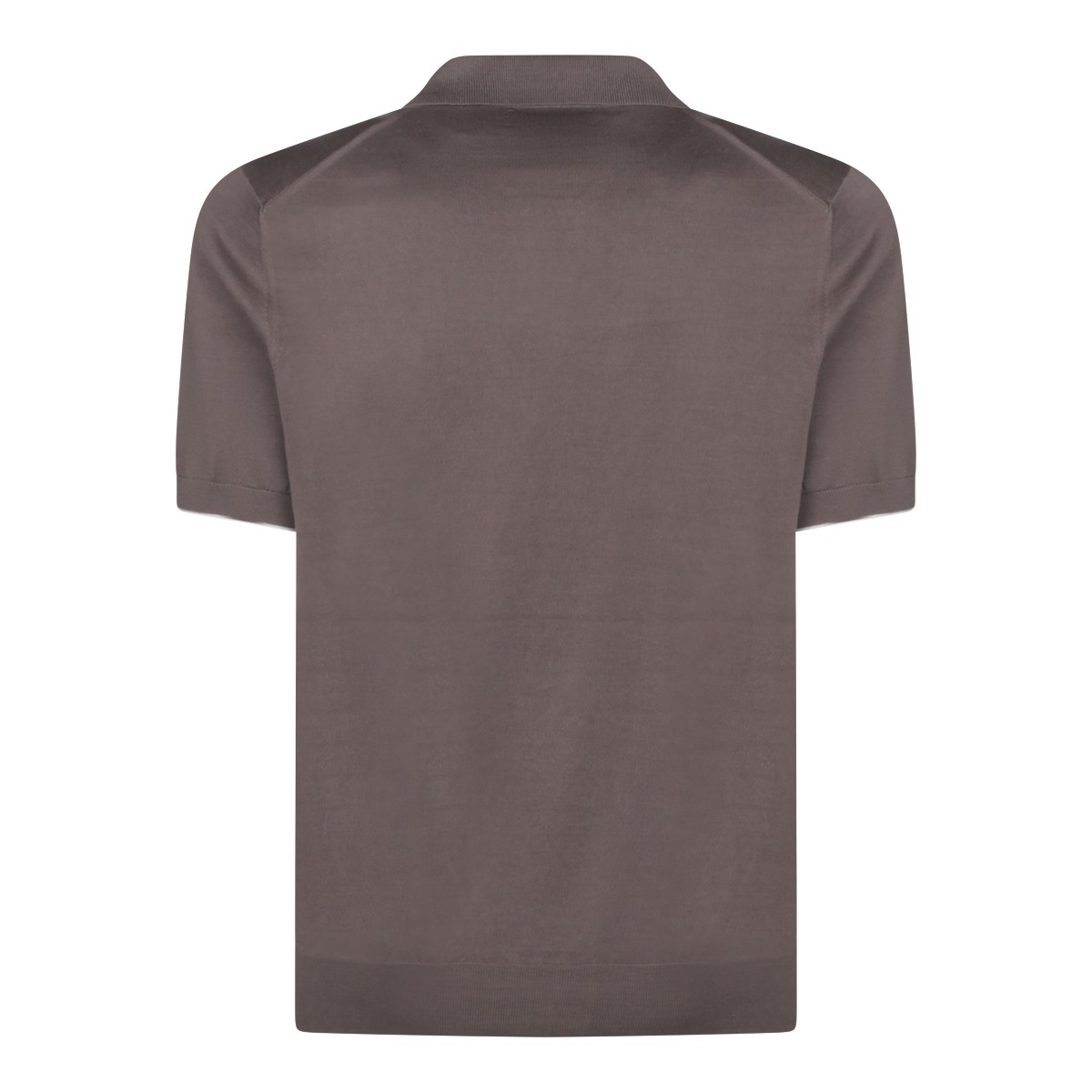 BROWN COTTON POLO SHIRT