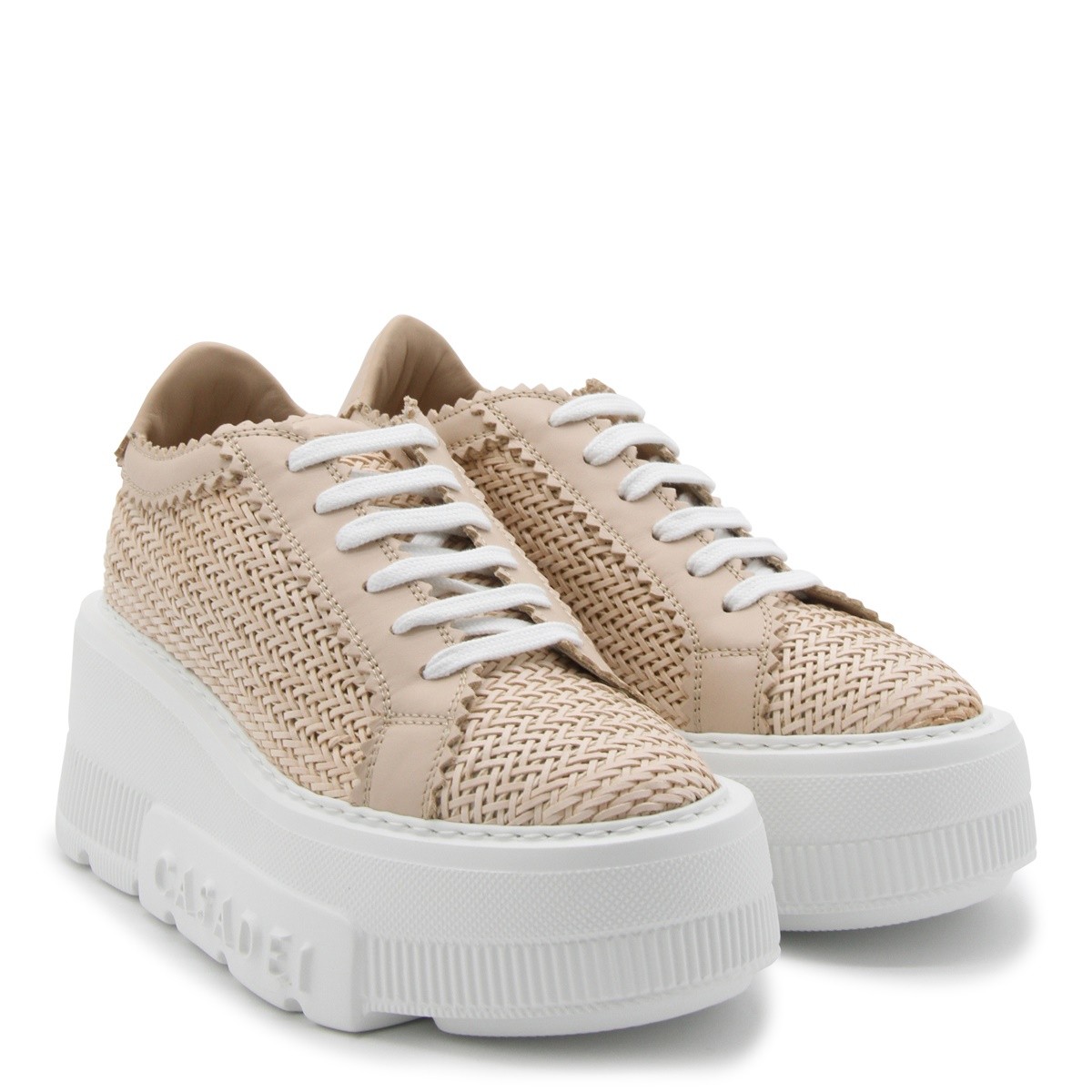 BEIGE LEATHER SNEAKERS