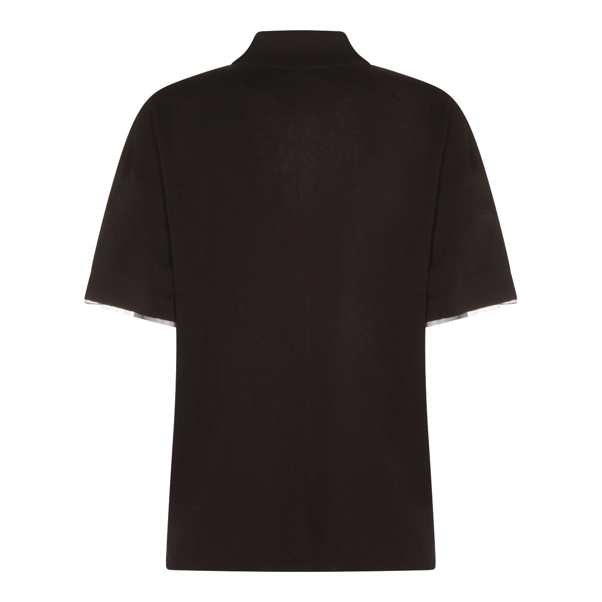 NAVY VISCOSE POLO SHIRT